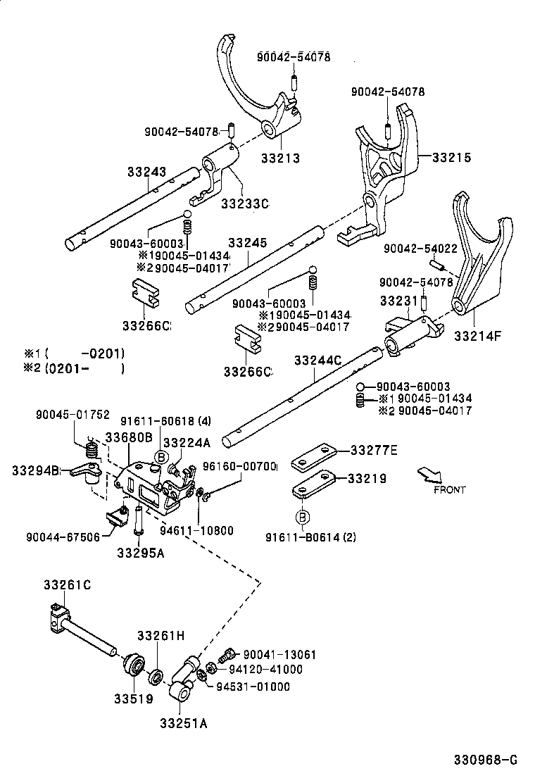  DUET |  GEAR SHIFT FORK LEVER SHAFT MTM