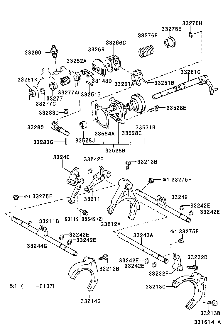  CALDINA |  GEAR SHIFT FORK LEVER SHAFT MTM