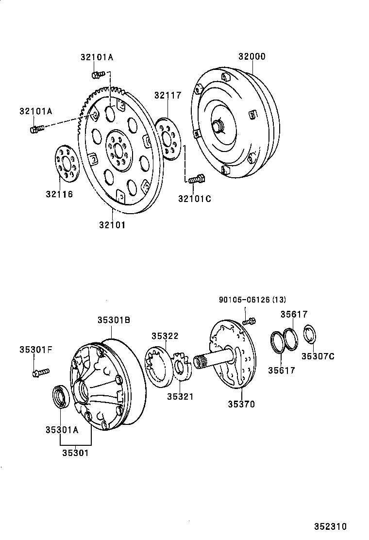  HIACE REGIUSACE |  TORQUE CONVERTER FRONT OIL PUMP CHAIN ATM