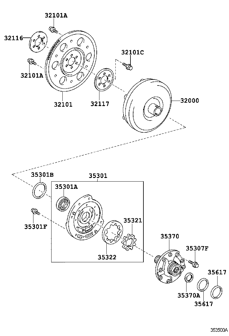  VOLTZ |  TORQUE CONVERTER FRONT OIL PUMP CHAIN ATM