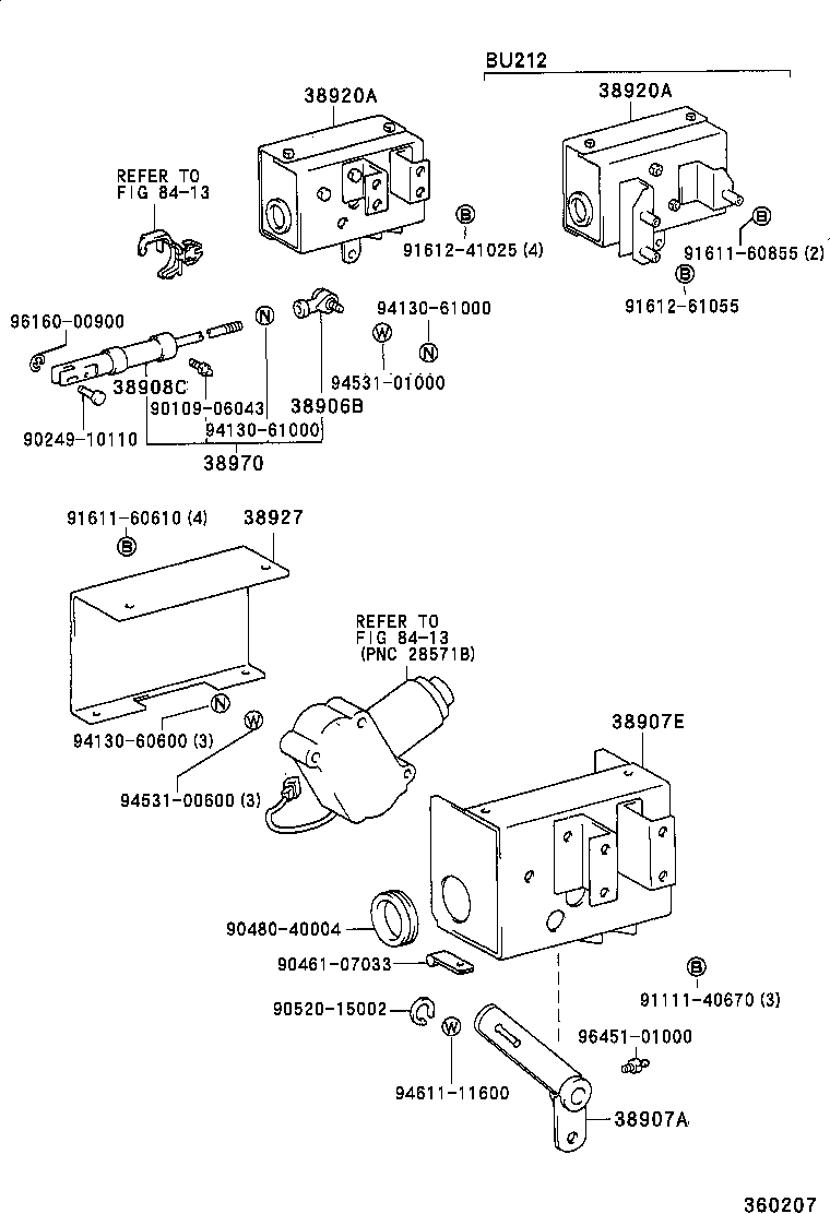  DYNA 200 TOYOACE G25 |  POWER TAKE OFF LEVER LINK