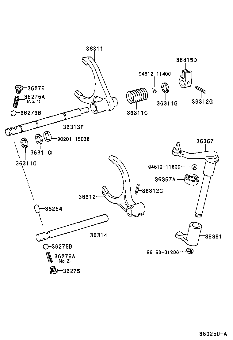  DYNA 150 TOYOACE G15 |  TRANSFER LEVER SHIFT ROD