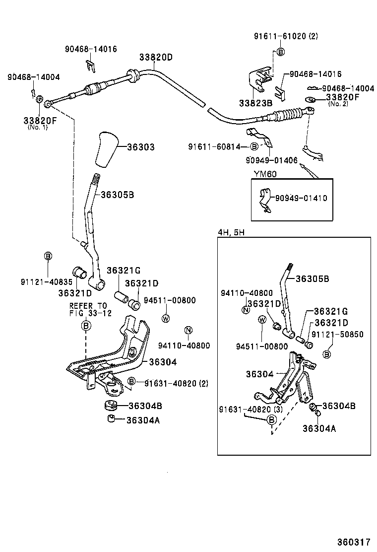  LITE TOWNACE TRUCK |  TRANSFER LEVER SHIFT ROD