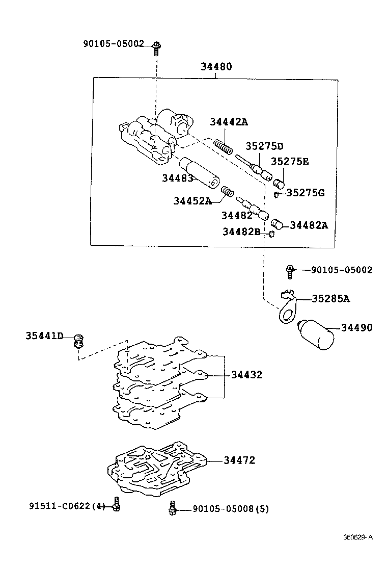  VEROSSA |  TRANSFER VALVE BODY VALVE LEVER