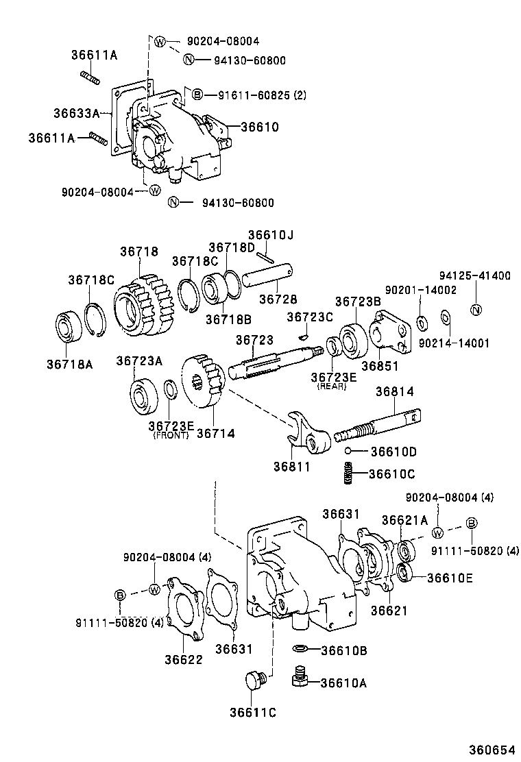  DYNA 150 TOYOACE G15 |  POWER TAKE OFF CASE GEAR