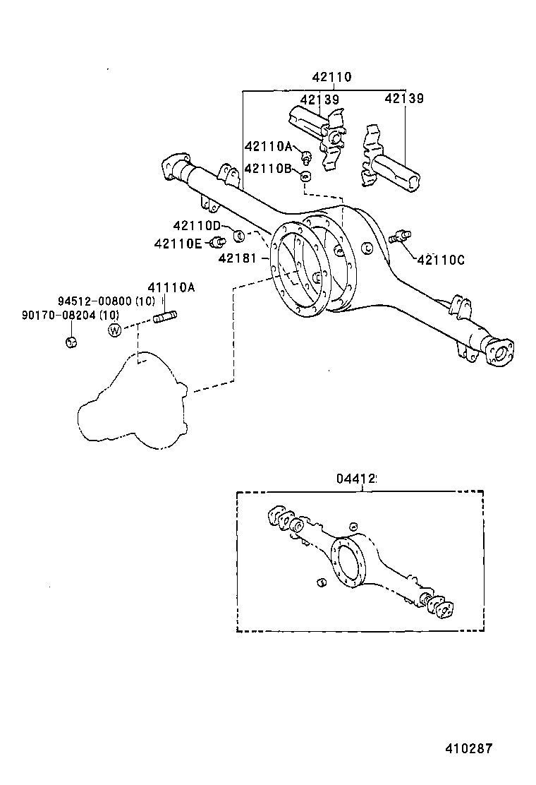 ESTIMA EMINA LUCIDA |  REAR AXLE HOUSING DIFFERENTIAL