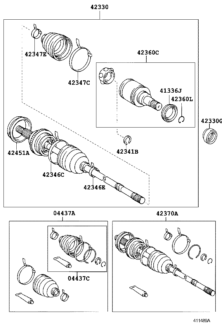  CAMRY |  REAR AXLE SHAFT HUB