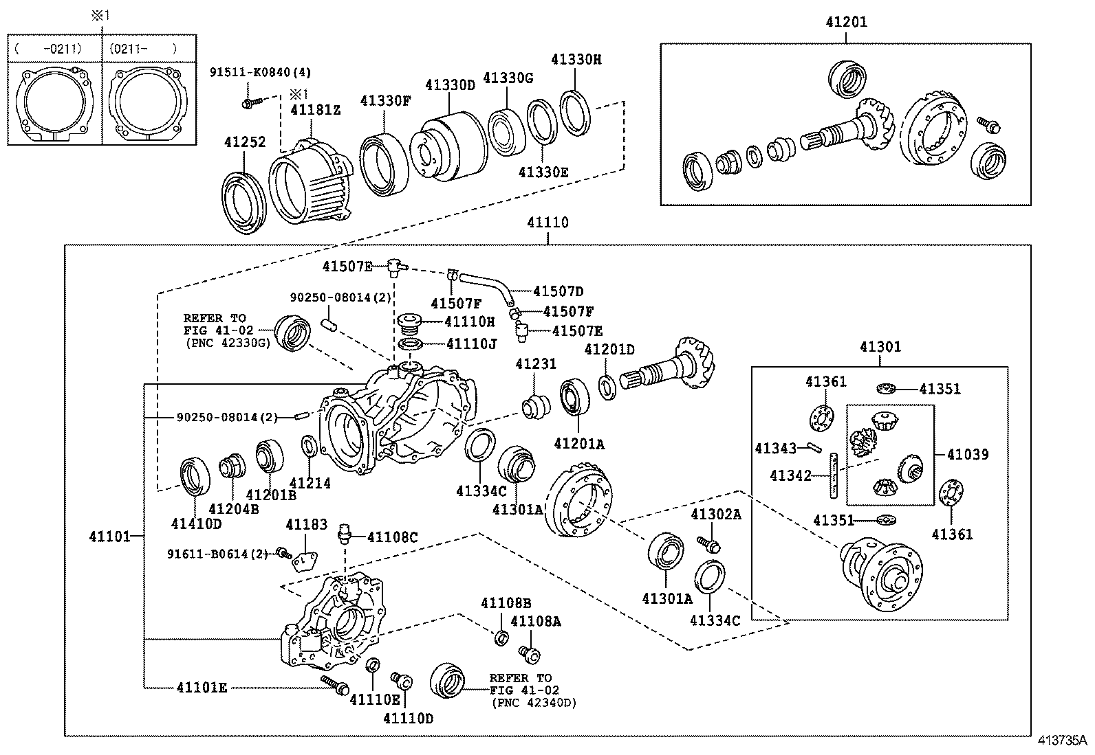  CAMRY |  REAR AXLE HOUSING DIFFERENTIAL