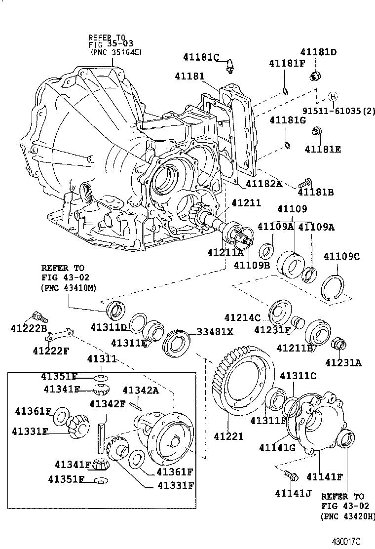  CAMRY GRACIA |  FRONT AXLE HOUSING DIFFERENTIAL