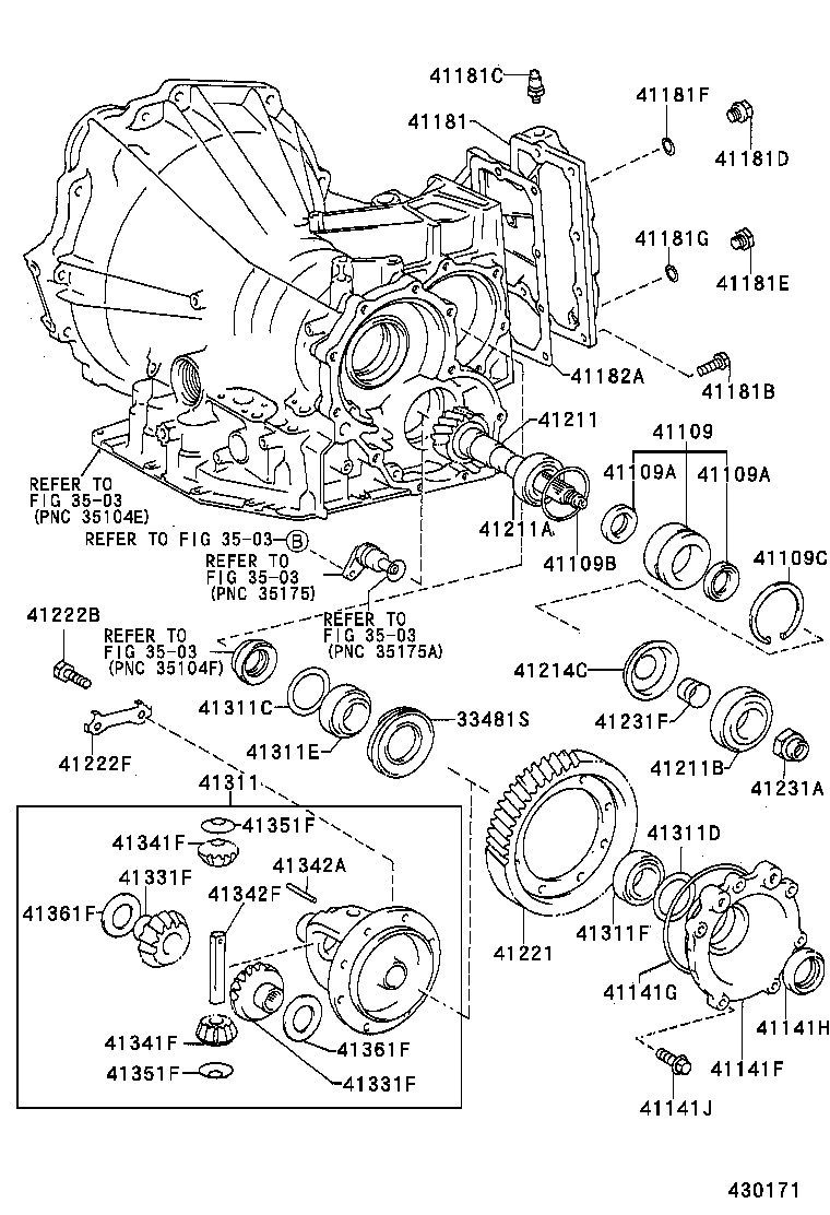 CAMRY VISTA | FRONT AXLE HOUSING DIFFERENTIAL