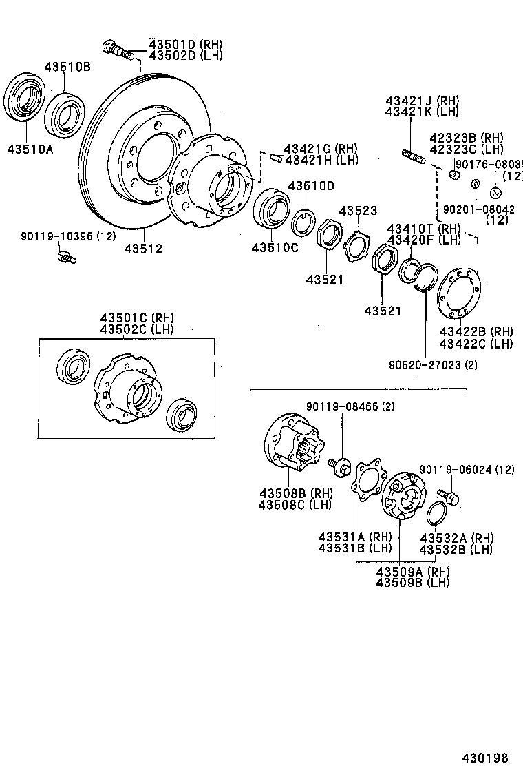 DYNA 150 TOYOACE G15 |  FRONT AXLE HUB