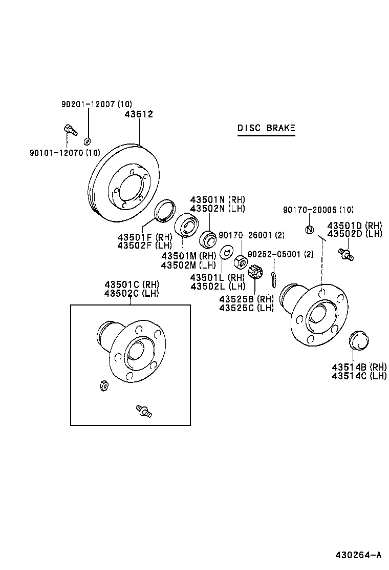  DYNA 200 TOYOACE G25 |  FRONT AXLE HUB