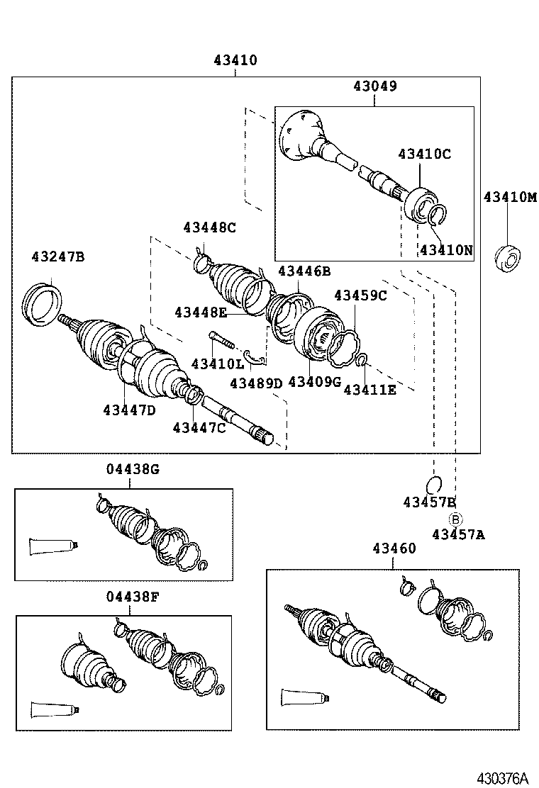  CAMRY GRACIA |  FRONT DRIVE SHAFT