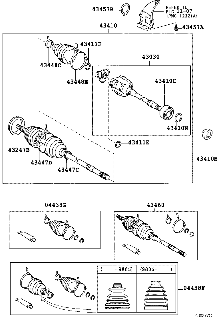  CAMRY GRACIA |  FRONT DRIVE SHAFT