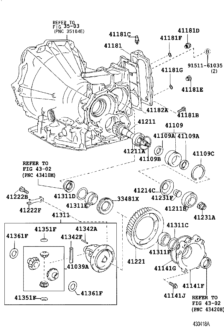  CAMRY GRACIA |  FRONT AXLE HOUSING DIFFERENTIAL