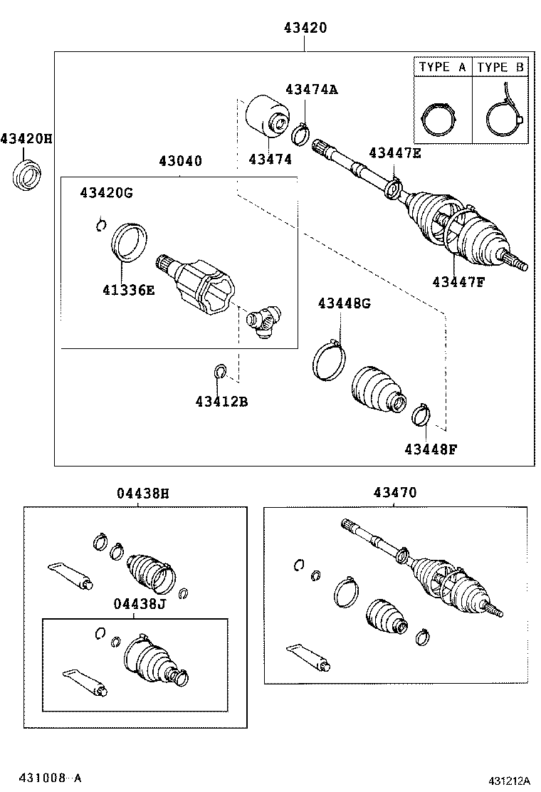  ESTIMA T L |  FRONT DRIVE SHAFT