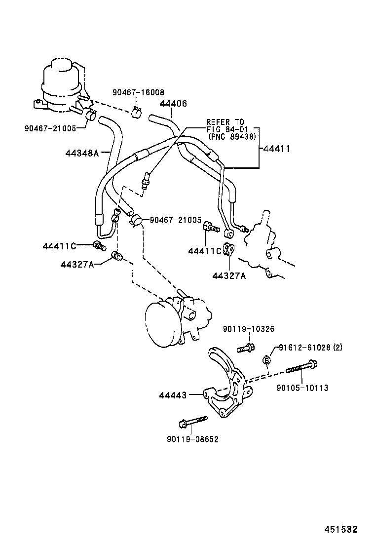  CROWN CROWN MAJESTA |  POWER STEERING TUBE