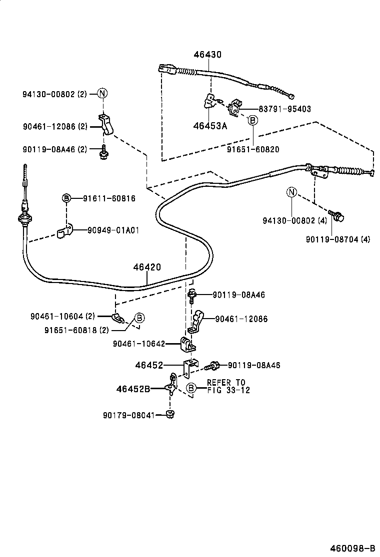  DYNA 200 TOYOACE G25 |  PARKING BRAKE CABLE