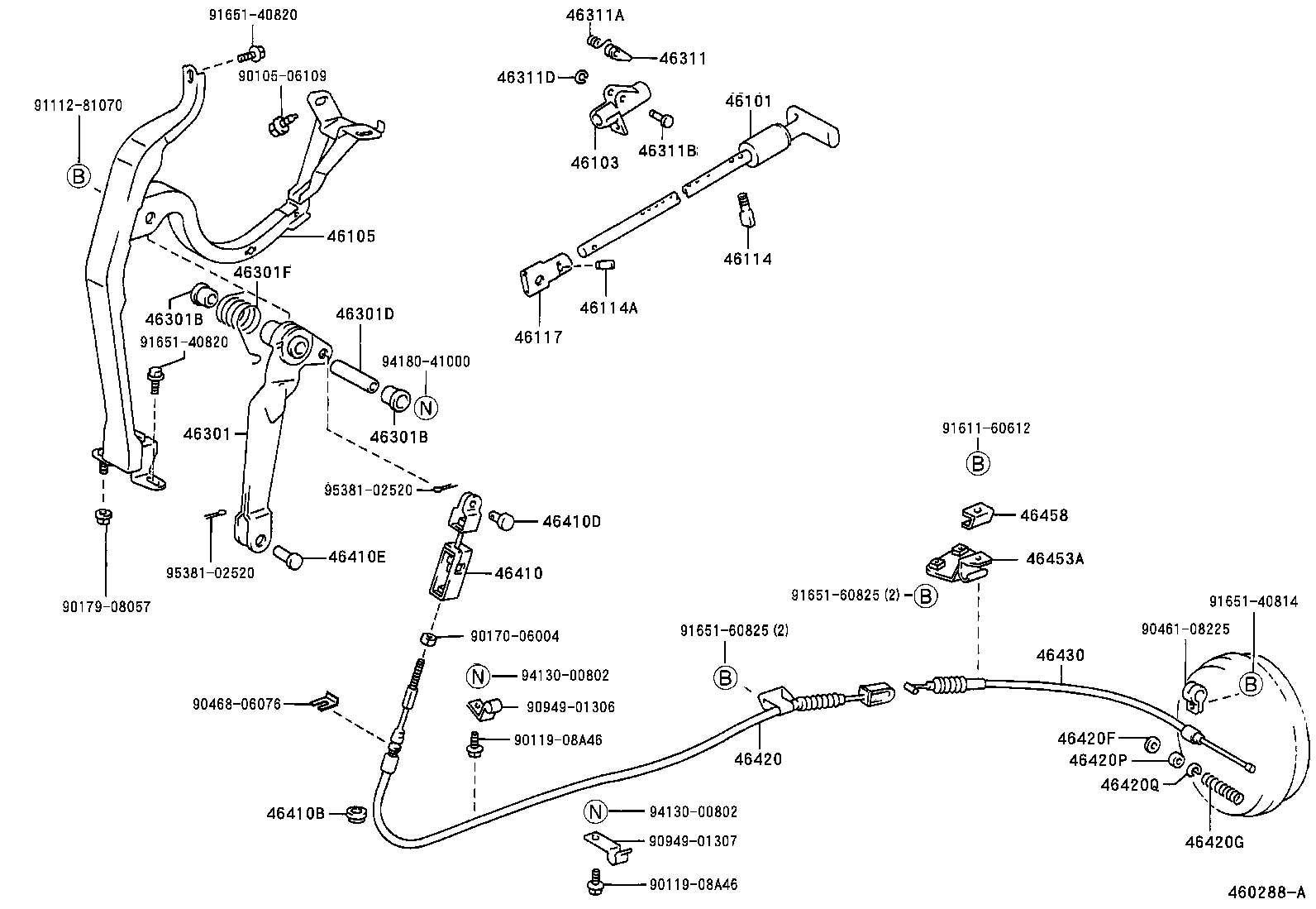  DYNA 150 TOYOACE G15 |  PARKING BRAKE CABLE
