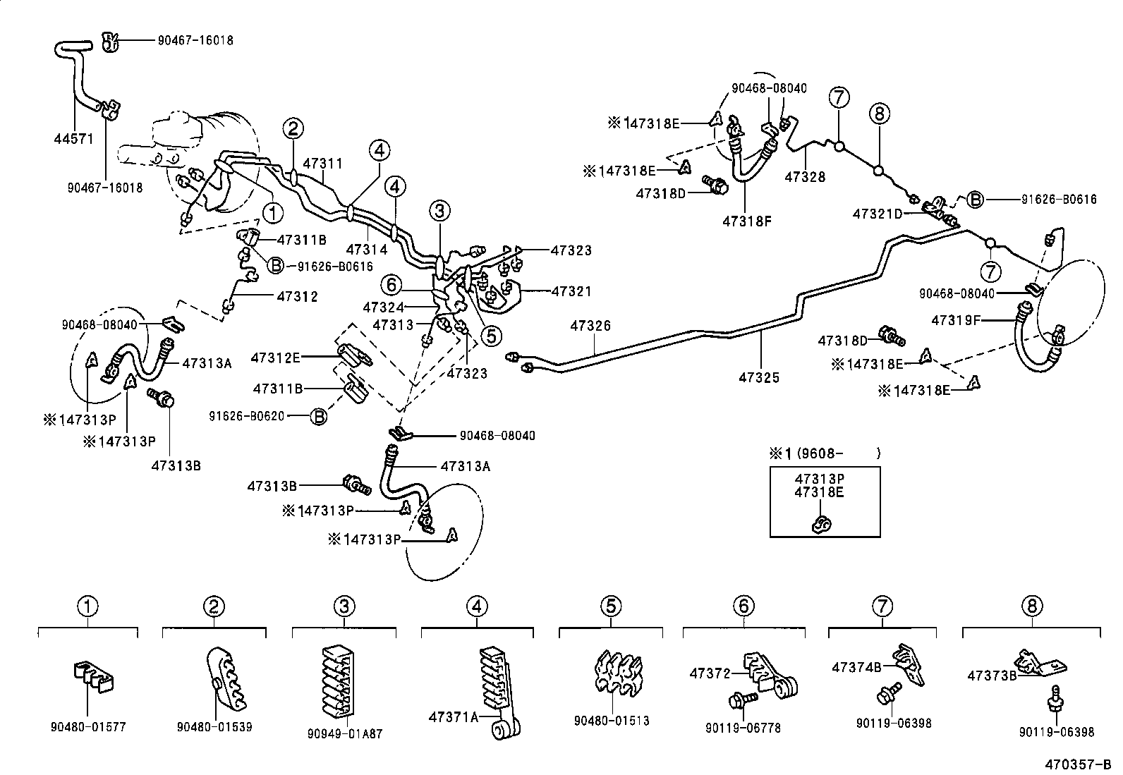  CROWN CROWN MAJESTA |  BRAKE TUBE CLAMP