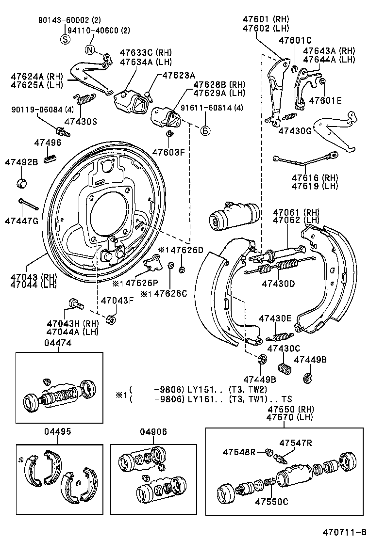  DYNA 150 TOYOACE G15 |  REAR DRUM BRAKE WHEEL CYLINDER BACKING PLATE