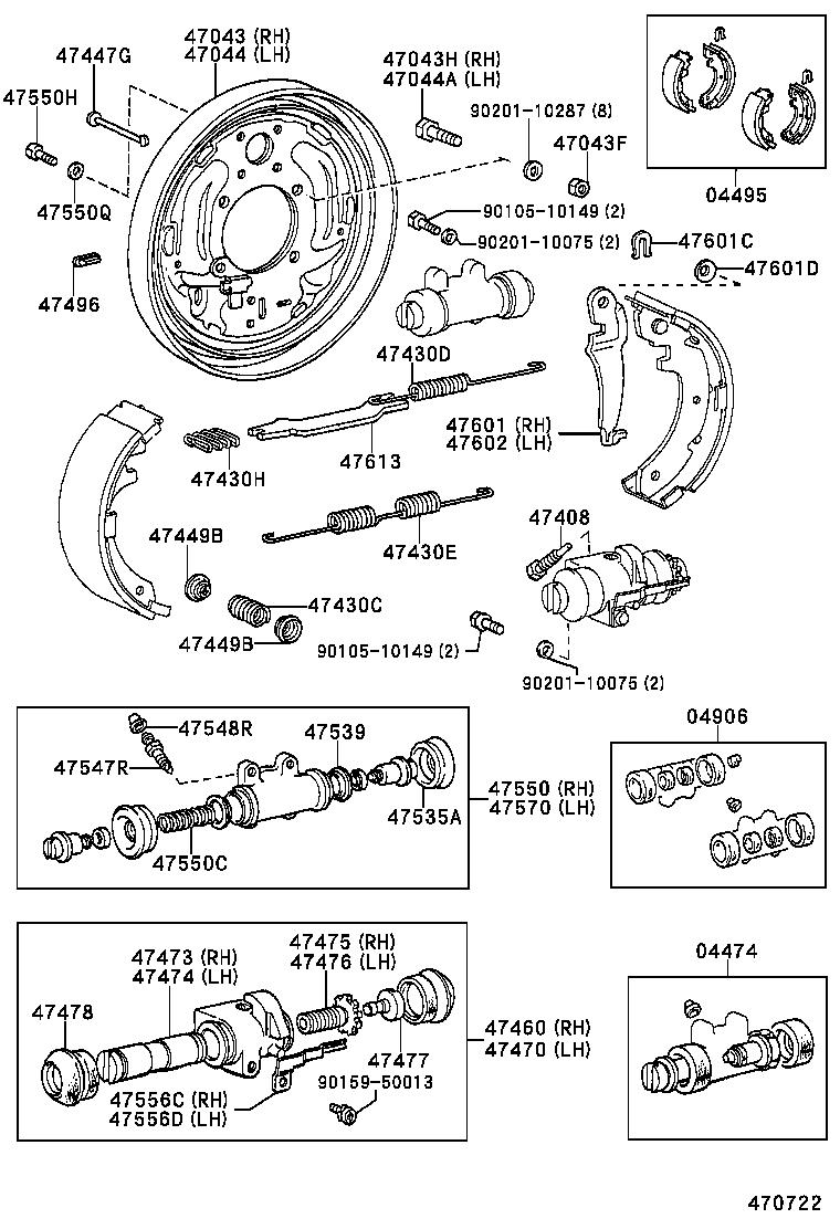  DYNA 150 TOYOACE G15 |  REAR DRUM BRAKE WHEEL CYLINDER BACKING PLATE