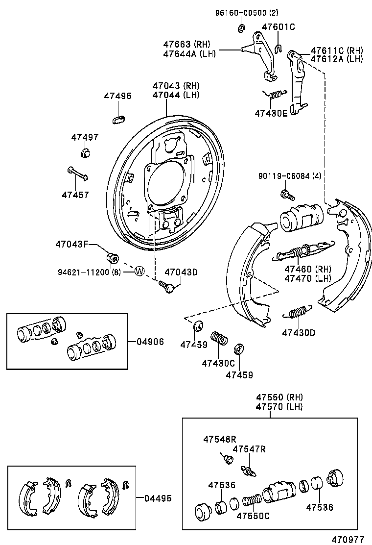  LITE TOWNACE TRUCK |  REAR DRUM BRAKE WHEEL CYLINDER BACKING PLATE