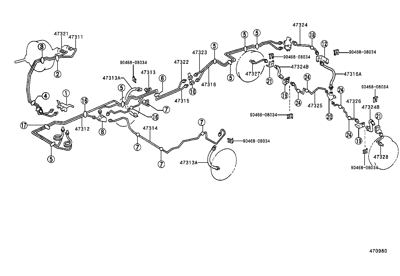  LITE TOWNACE TRUCK |  BRAKE TUBE CLAMP