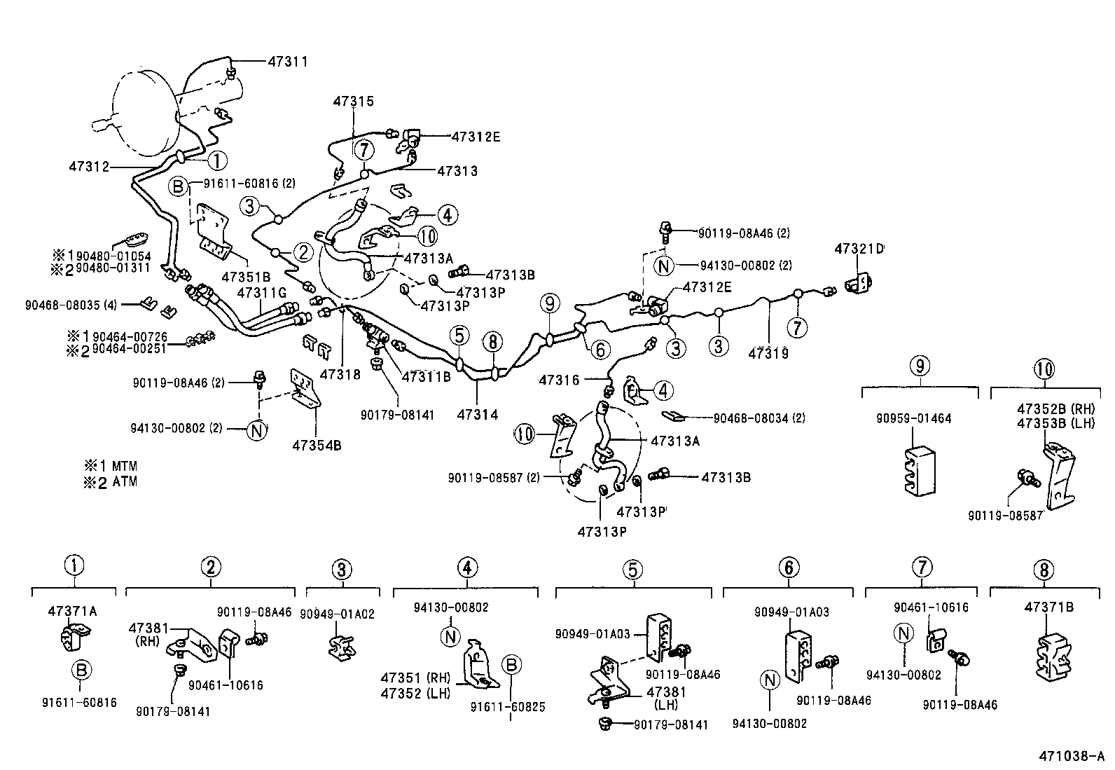  DYNA 200 TOYOACE G25 |  BRAKE TUBE CLAMP