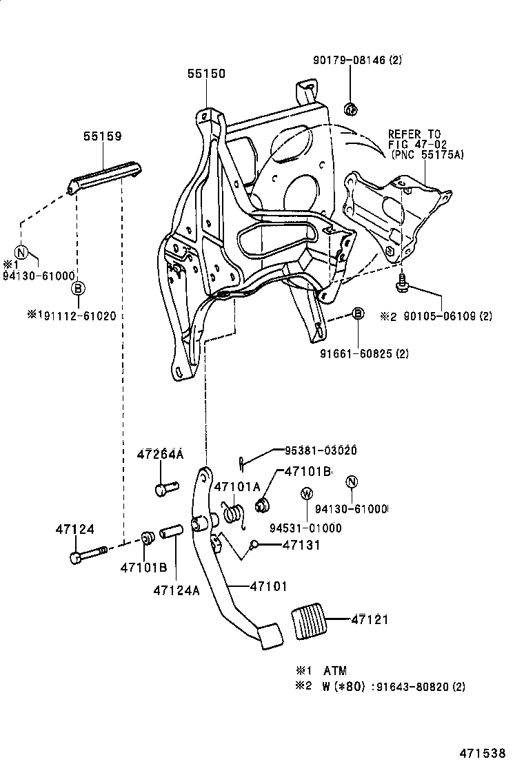  DYNA 150 TOYOACE G15 |  BRAKE PEDAL BRACKET