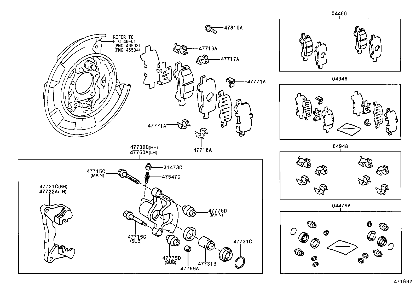  PRONARD |  REAR DISC BRAKE CALIPER DUST COVER
