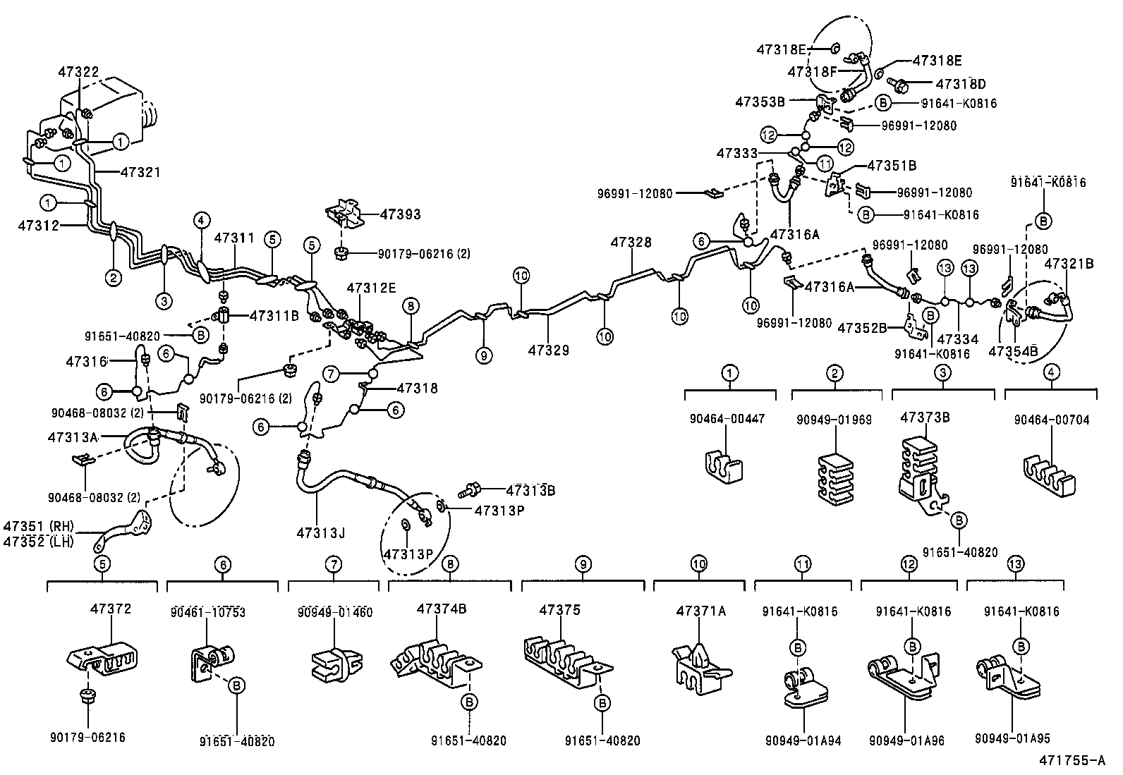  GRANVIA GRAND HIACE |  BRAKE TUBE CLAMP
