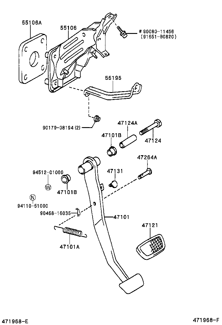  PRONARD |  BRAKE PEDAL BRACKET