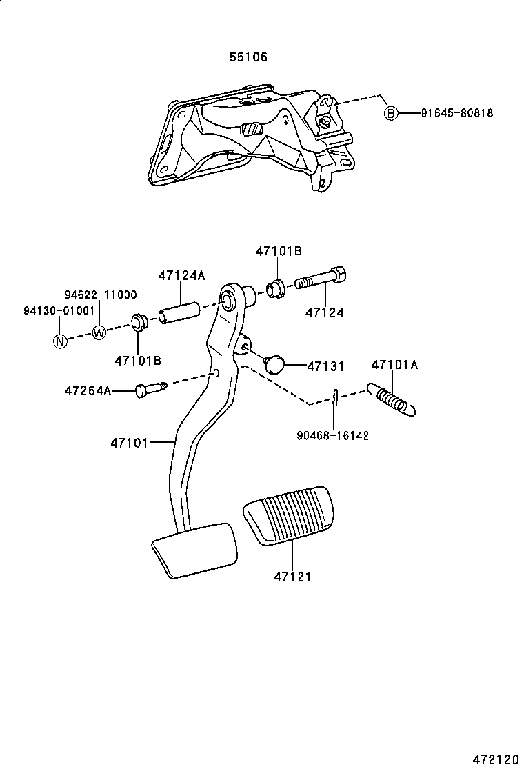  ORIGIN |  BRAKE PEDAL BRACKET