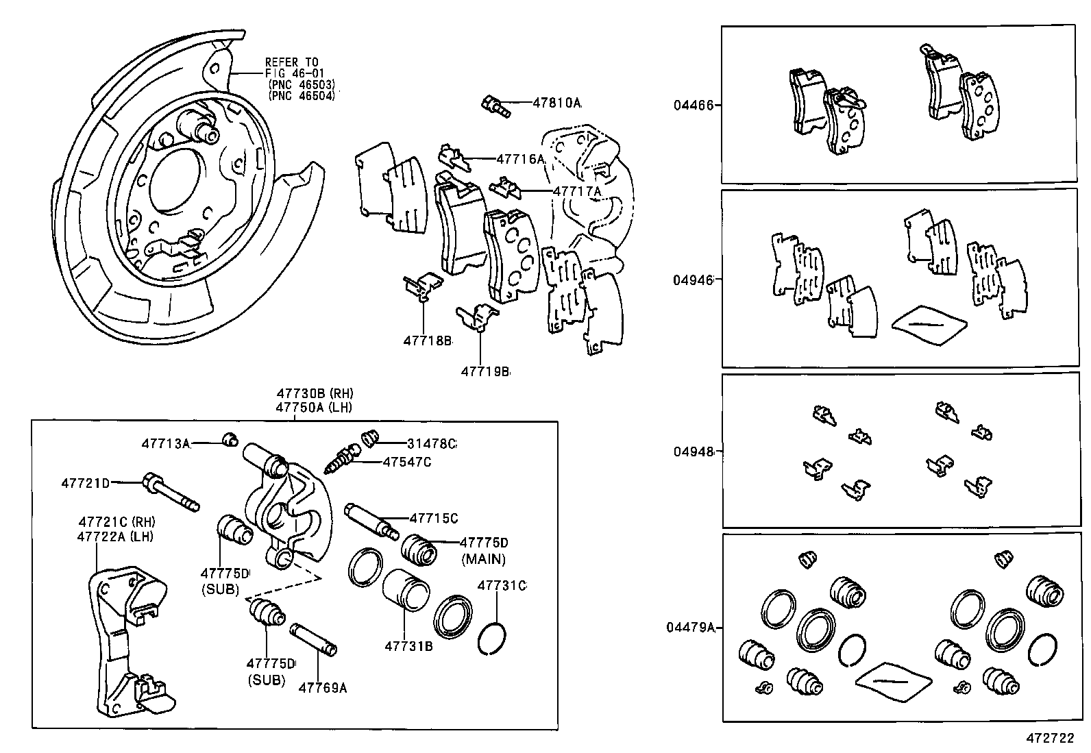  CAMRY |  REAR DISC BRAKE CALIPER DUST COVER
