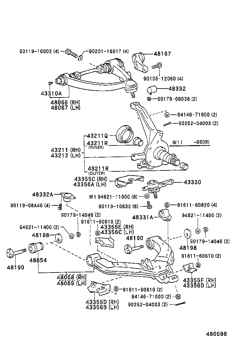  LITE TOWNACE TRUCK |  FRONT AXLE ARM STEERING KNUCKLE