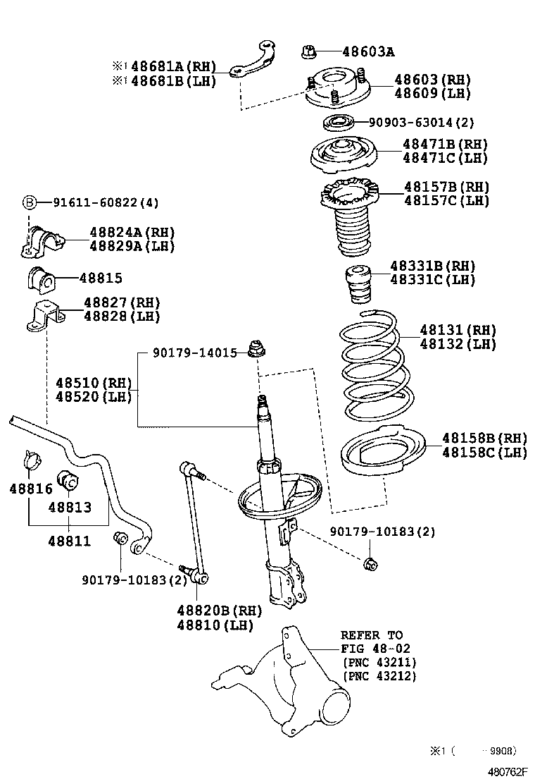  CAMRY GRACIA |  FRONT SPRING SHOCK ABSORBER