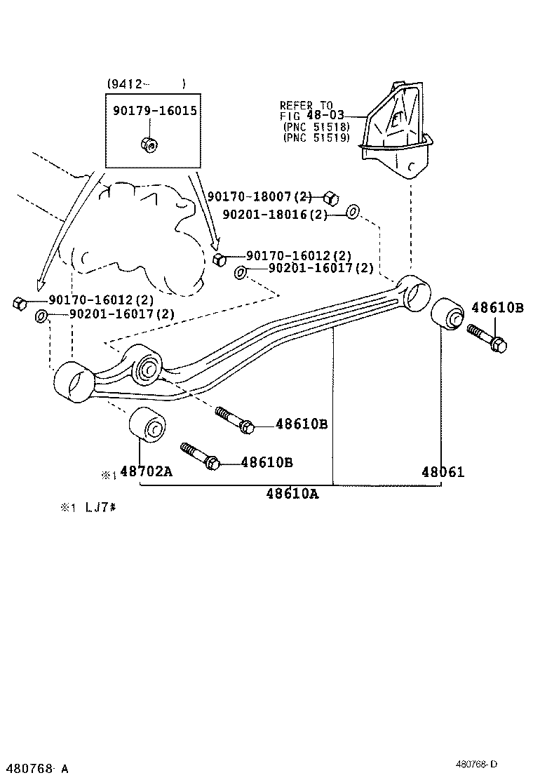  LAND CRUISER S T H T |  FRONT AXLE ARM STEERING KNUCKLE