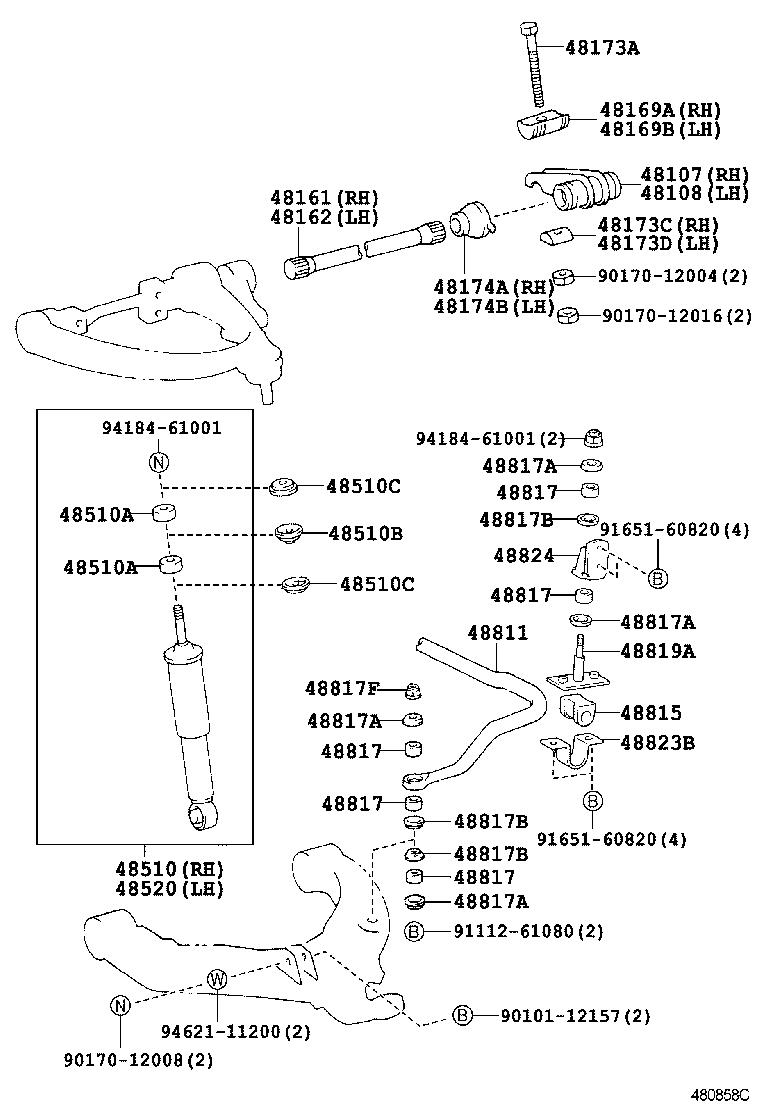 DYNA 150 TOYOACE G15 | FRONT SPRING SHOCK ABSORBER