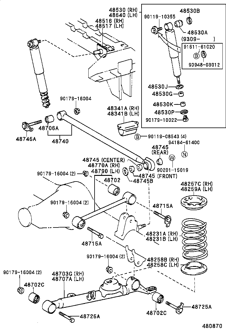  ESTIMA EMINA LUCIDA |  REAR SPRING SHOCK ABSORBER