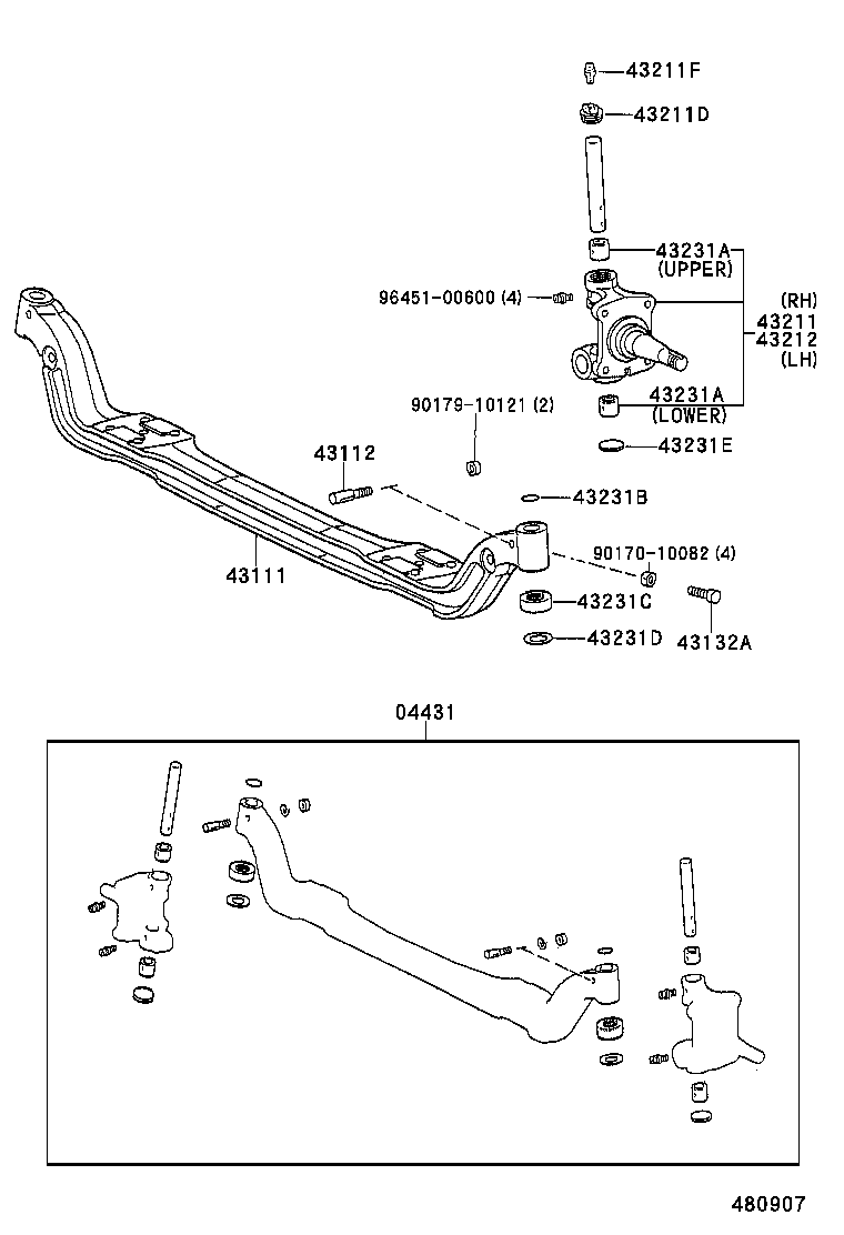 DYNA 150 TOYOACE G15 | FRONT AXLE ARM STEERING KNUCKLE