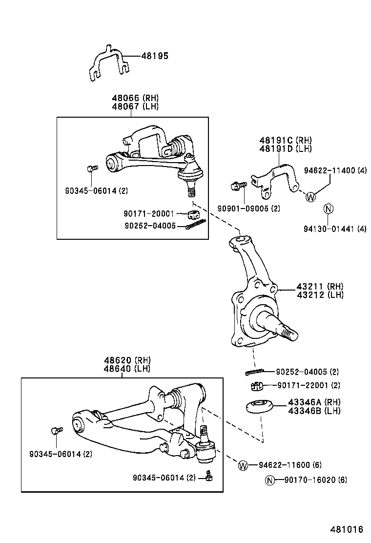 DYNA 200 TOYOACE G25 | FRONT AXLE ARM STEERING KNUCKLE