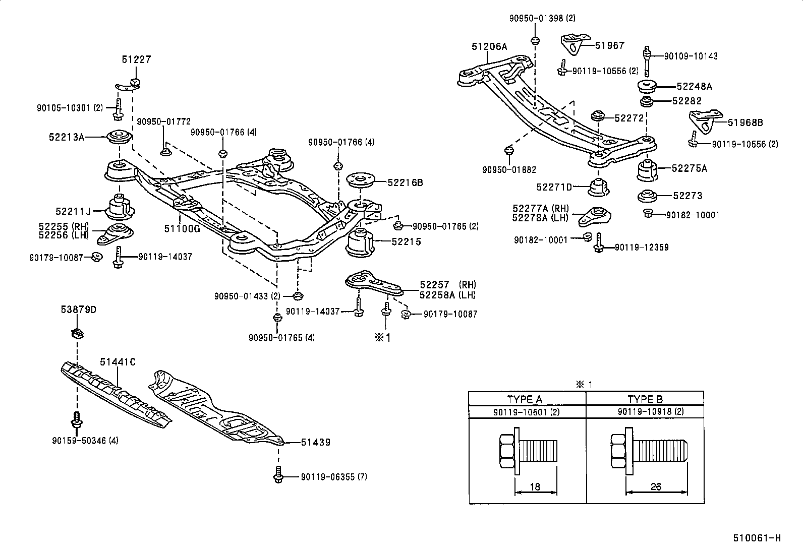  CAMRY GRACIA |  SUSPENSION CROSSMEMBER UNDER COVER