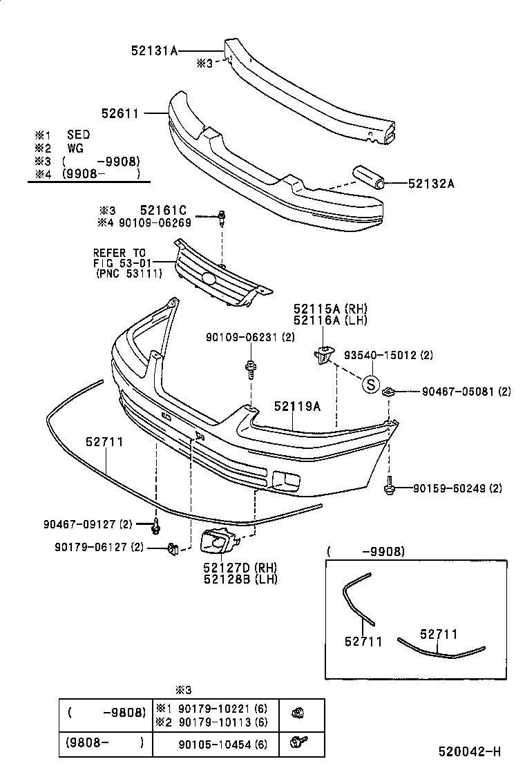  CAMRY GRACIA |  FRONT BUMPER BUMPER STAY