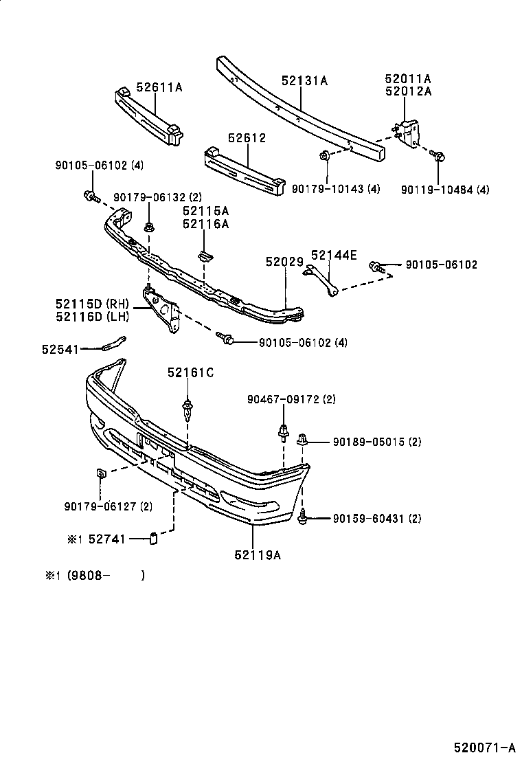  CRESTA |  FRONT BUMPER BUMPER STAY