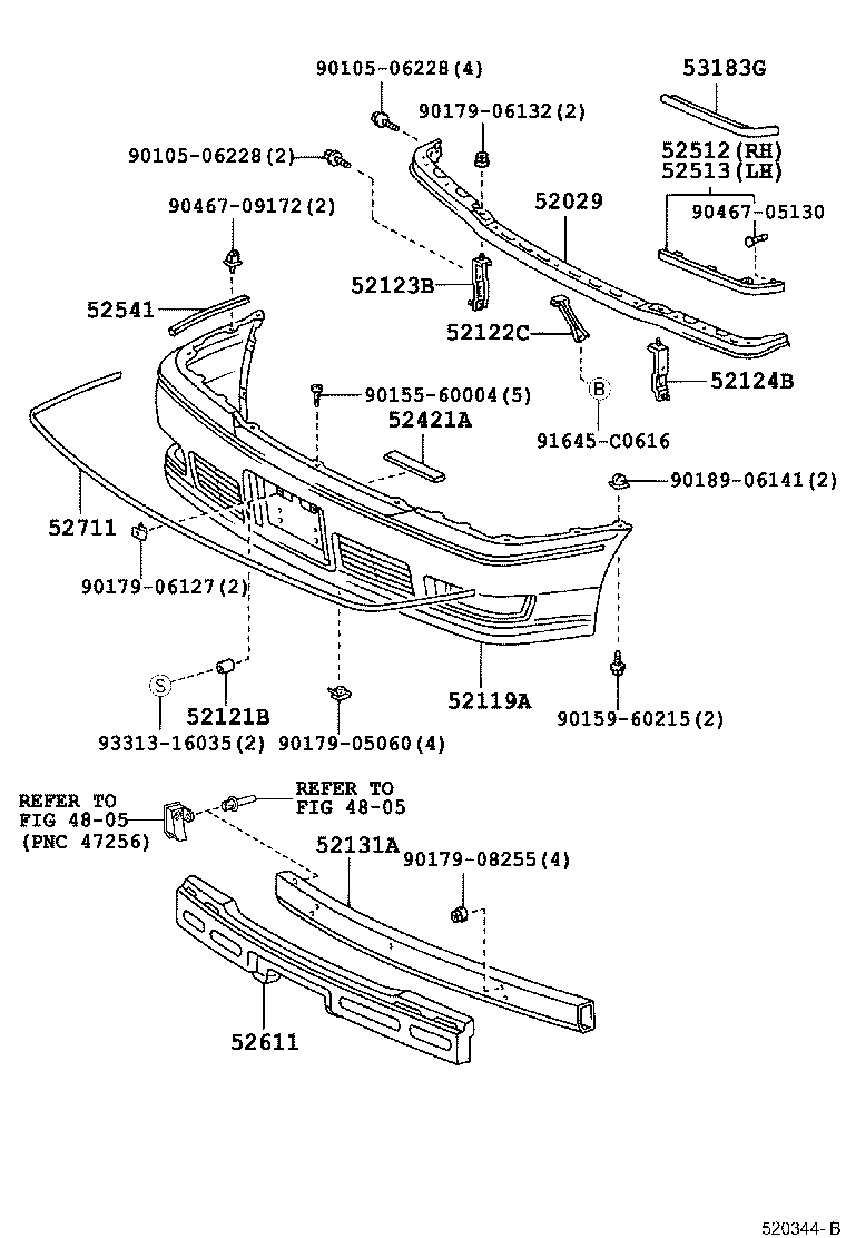 CROWN CROWN MAJESTA |  FRONT BUMPER BUMPER STAY