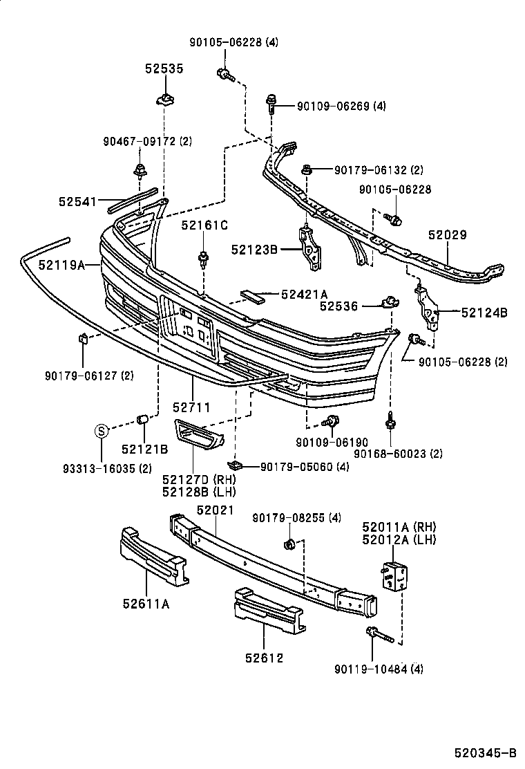  CROWN CROWN MAJESTA |  FRONT BUMPER BUMPER STAY