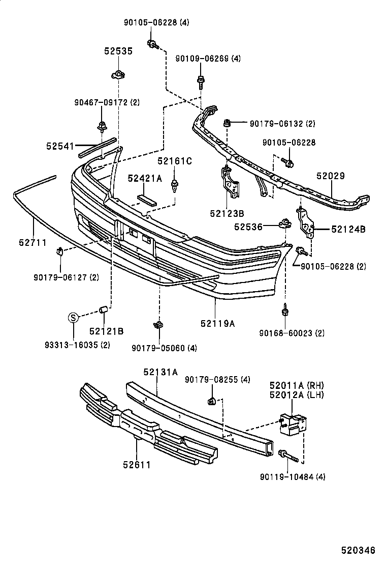  CROWN CROWN MAJESTA |  FRONT BUMPER BUMPER STAY