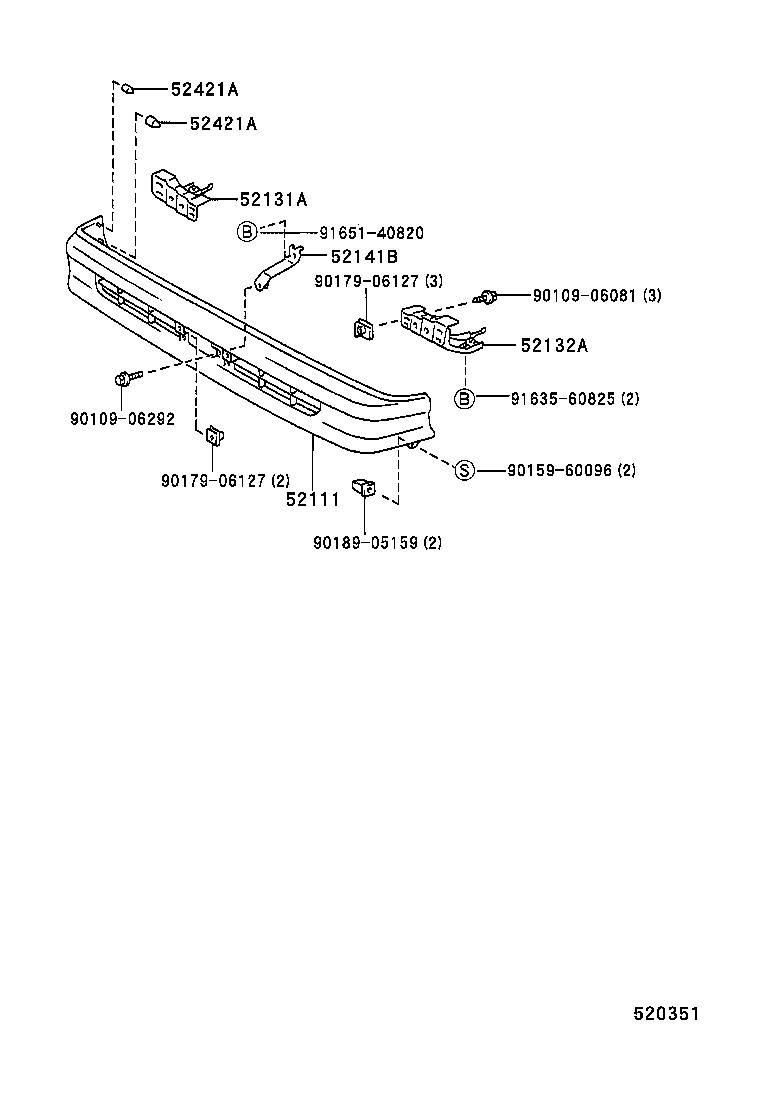  LITE TOWNACE TRUCK |  FRONT BUMPER BUMPER STAY