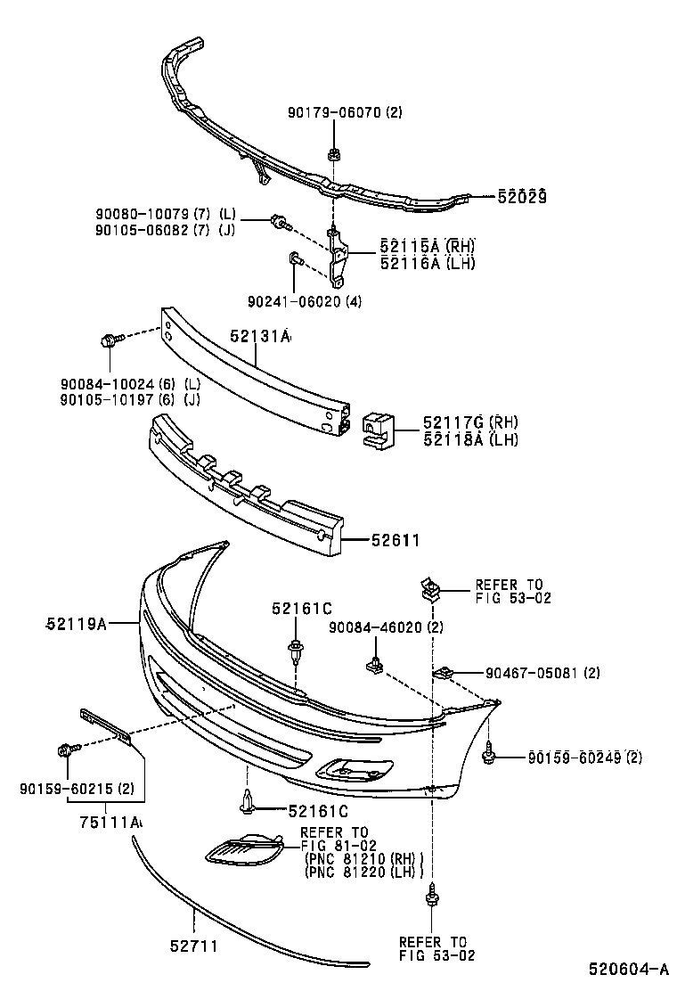  PRONARD |  FRONT BUMPER BUMPER STAY